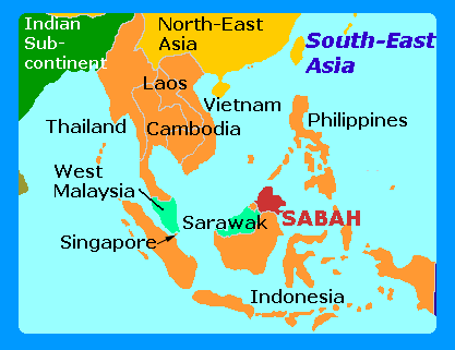 Map of South East Asia